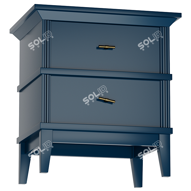 Manhattan Grey-Blue Bedside Table 3D model image 3