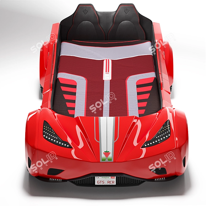 Cilek GTS Turbo Car Bed: Racing Dreams Come True! 3D model image 2