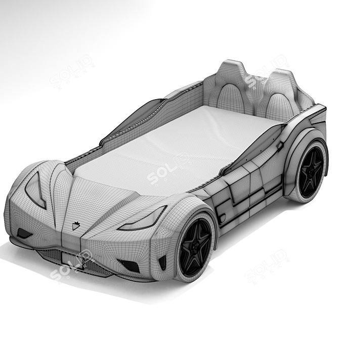 Cilek GTS Turbo Car Bed: Racing Dreams Come True! 3D model image 4