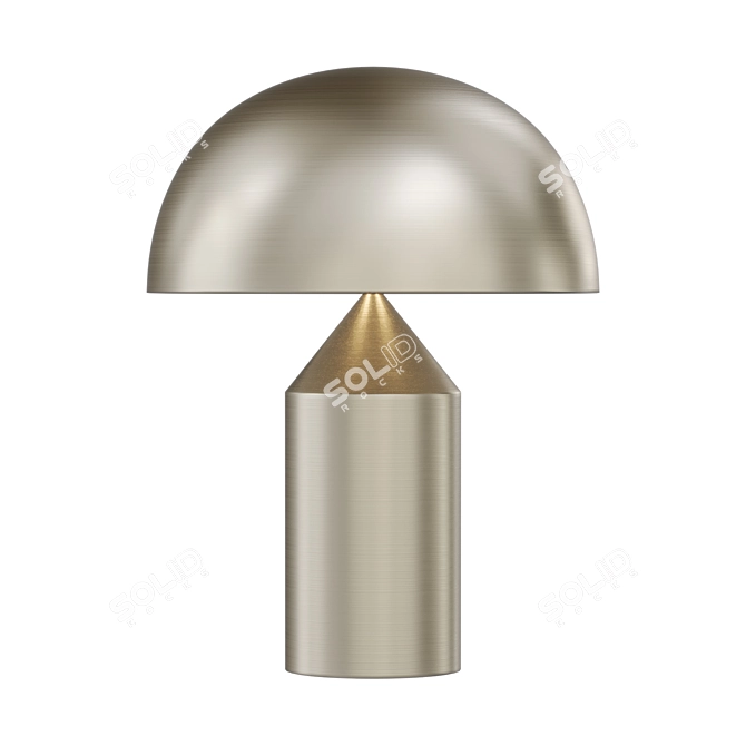 Elegant Bronze Metal Table Lamp 3D model image 1