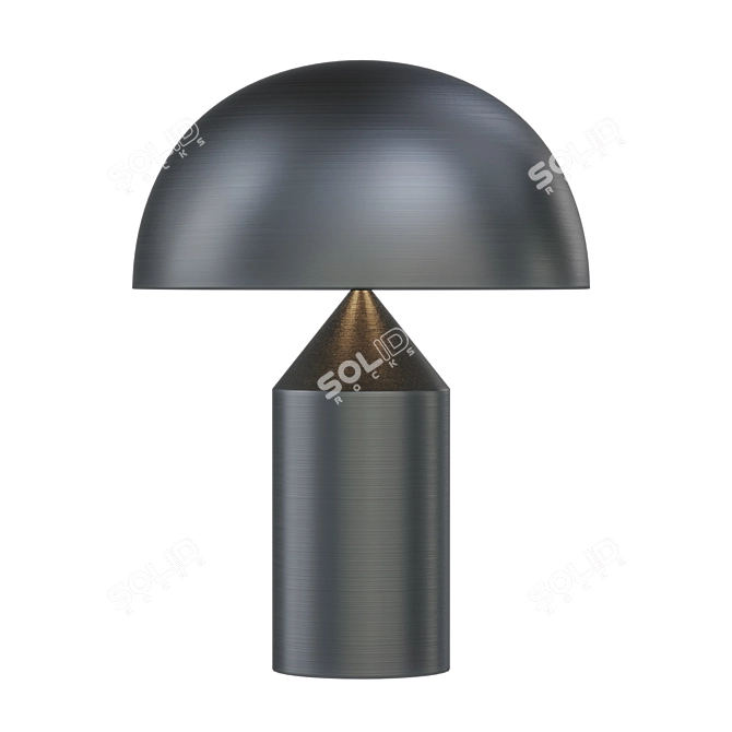 Elegant Bronze Metal Table Lamp 3D model image 2