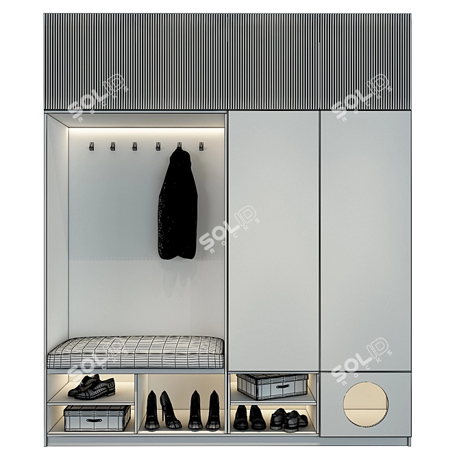 Sleek Marsius Entryway | Customizable & Modern 3D model image 2