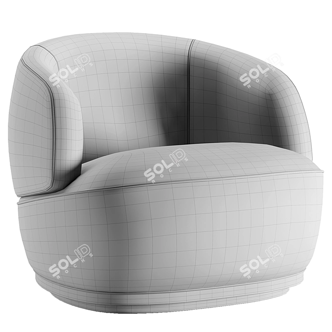 Sleek Orbit Armchair: Perfect for Modern Spaces 3D model image 3