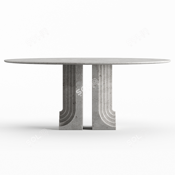 Modern Italian Marble Dining Table 3D model image 5