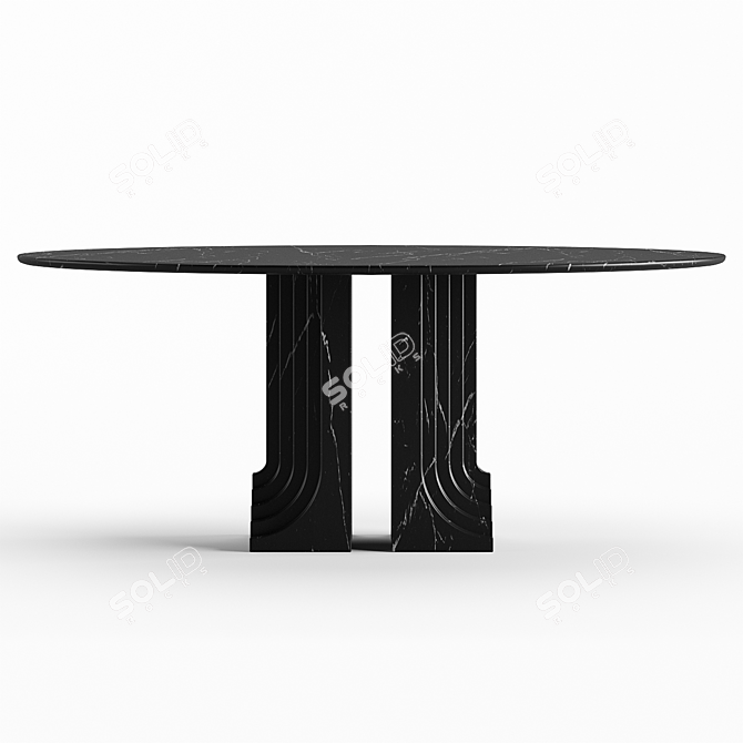 Modern Italian Marble Dining Table 3D model image 6