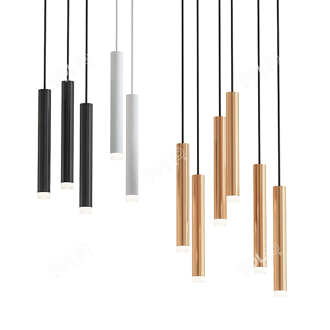 Modern LED Pendant Light 3D model image 1