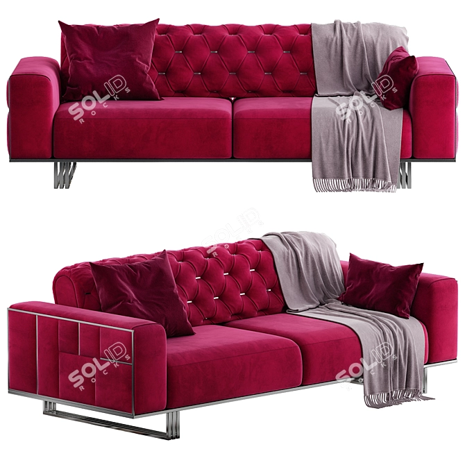 Elegant Porto Sofa Bed 3D model image 1