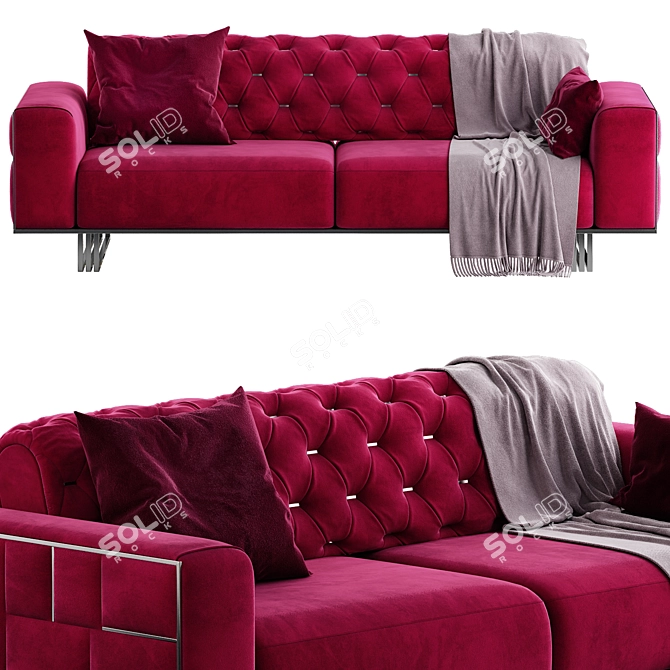 Elegant Porto Sofa Bed 3D model image 2