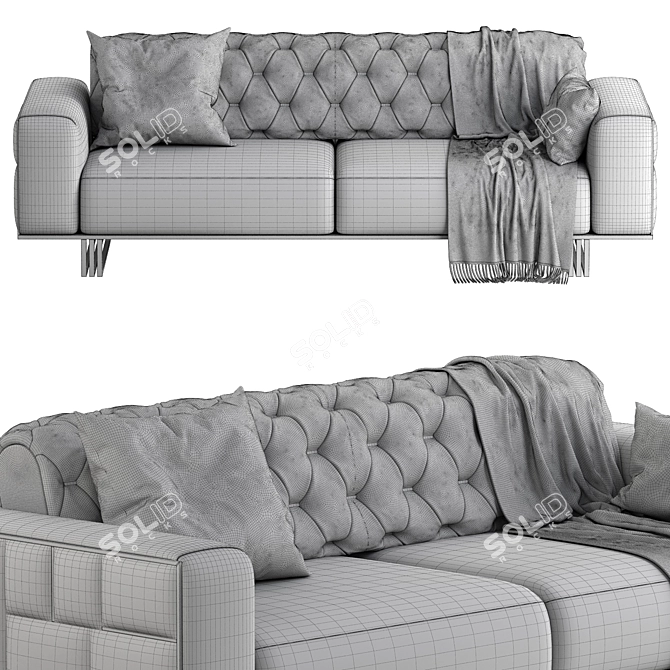 Elegant Porto Sofa Bed 3D model image 3