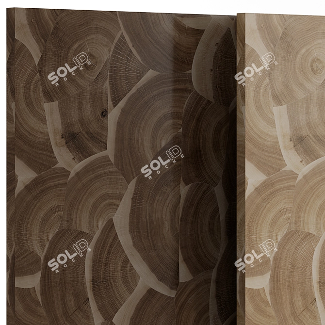 Exquisite Endgrain Segments Wood 3D model image 2