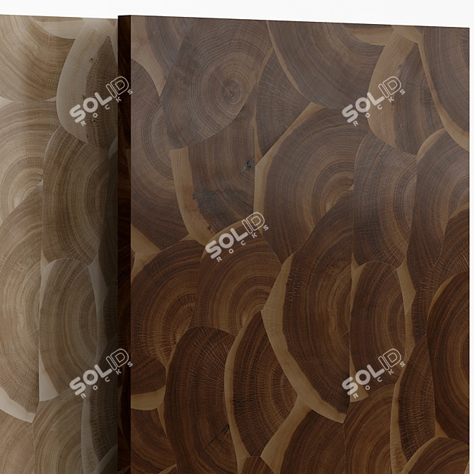 Exquisite Endgrain Segments Wood 3D model image 3