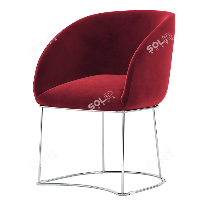 Sleek Millennial Chair: MILLY_by_Vigano 3D model image 1