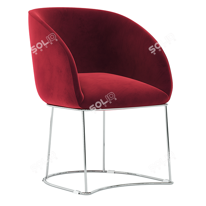 Sleek Millennial Chair: MILLY_by_Vigano 3D model image 2