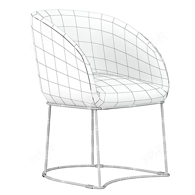 Sleek Millennial Chair: MILLY_by_Vigano 3D model image 3