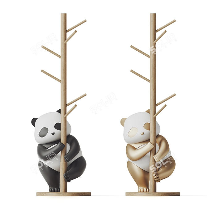 3D Panda Floor Hanger 3D model image 1