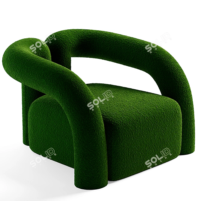 Lounge in Style: 2015 Lazy Chair 3D model image 3