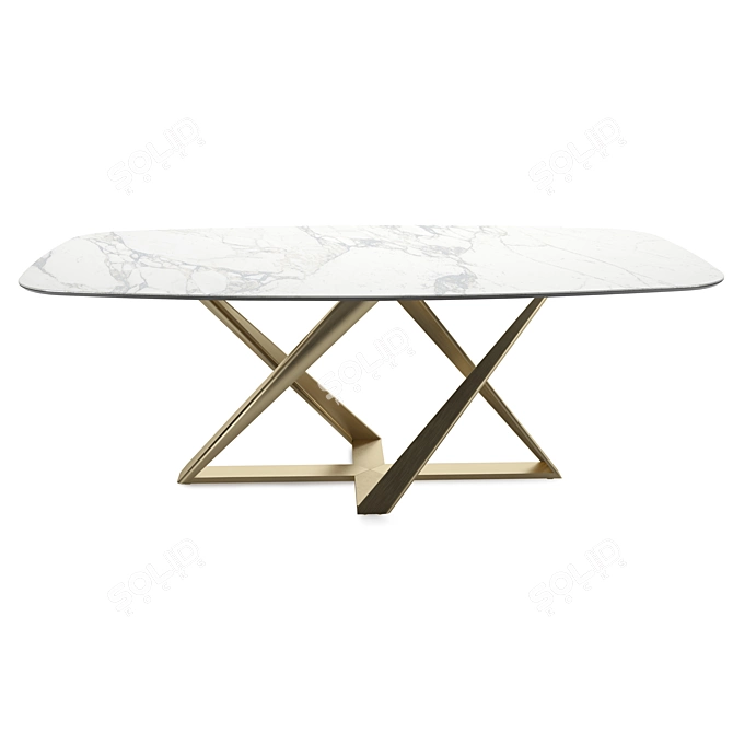 Modern Millennium Dining Table 3D model image 1