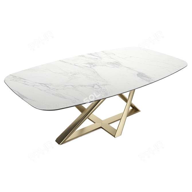 Modern Millennium Dining Table 3D model image 4