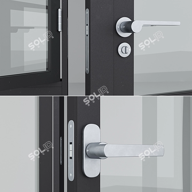 Sleek Aluminum Door 18: Stylish and Durable 3D model image 3