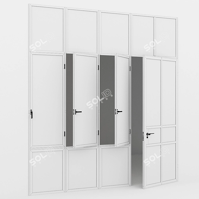 Sleek Aluminum Door 18: Stylish and Durable 3D model image 4