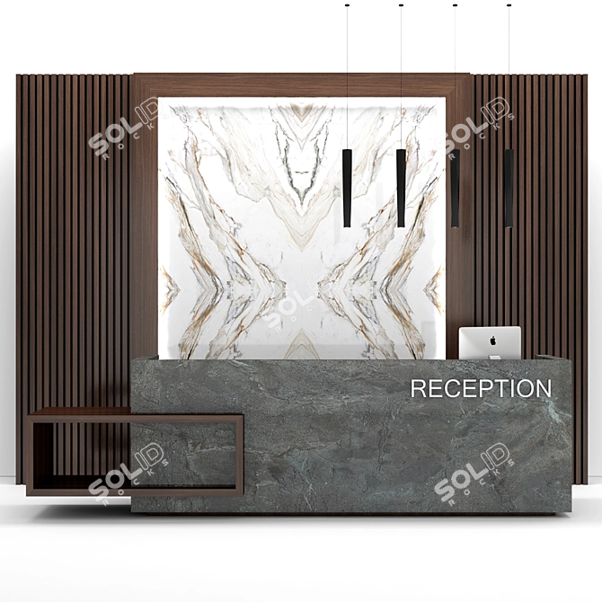 Sleek Reception 4: Simplify Your Space 3D model image 1