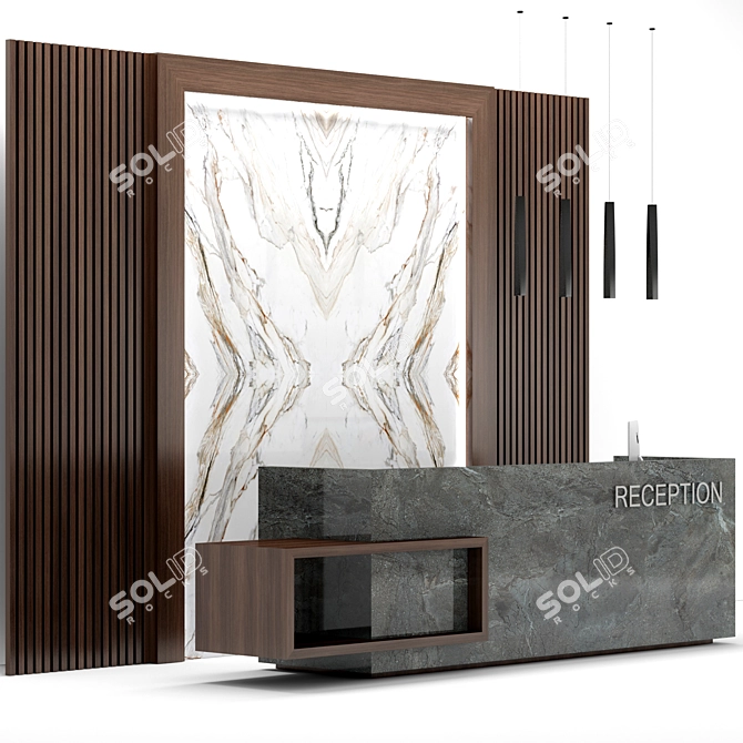 Sleek Reception 4: Simplify Your Space 3D model image 2