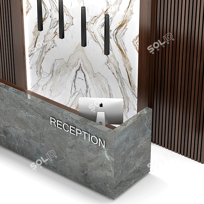 Sleek Reception 4: Simplify Your Space 3D model image 3