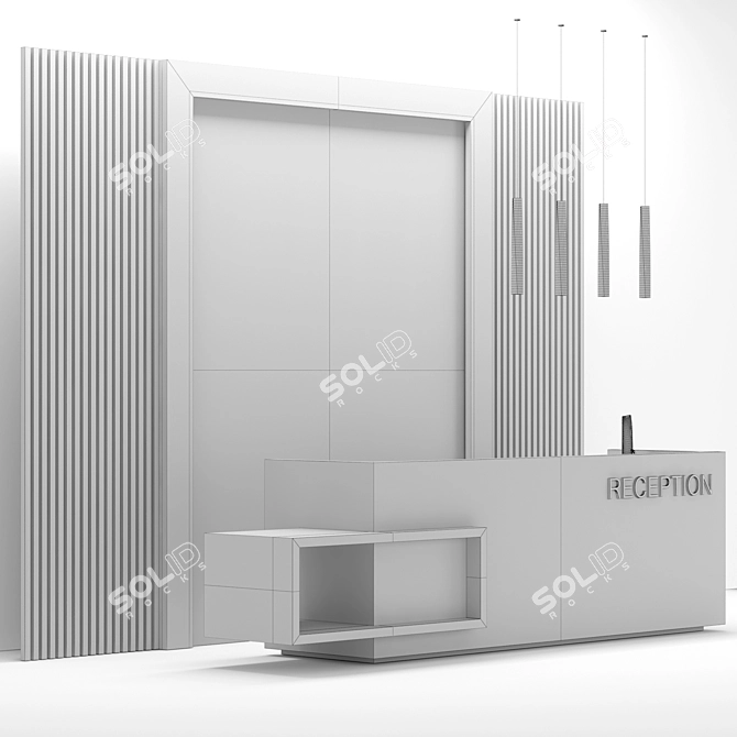 Sleek Reception 4: Simplify Your Space 3D model image 4