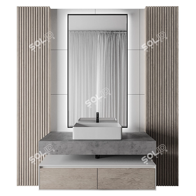 Luxury Bathroom 64: 3Dmax, OBJ, Corona + Vray, Textured 3D model image 1