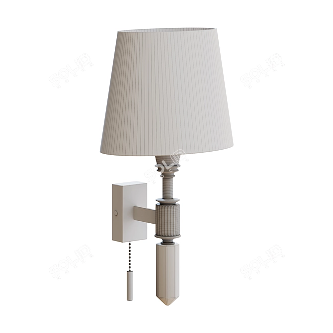 Elegant White Wall Lamp 3D model image 3