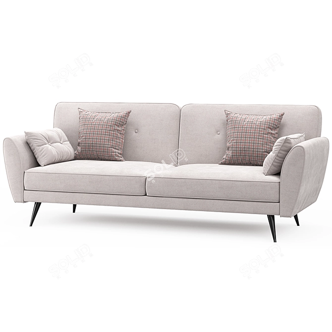 Cozy Edinburgh Beige Sofa Bed 3D model image 2