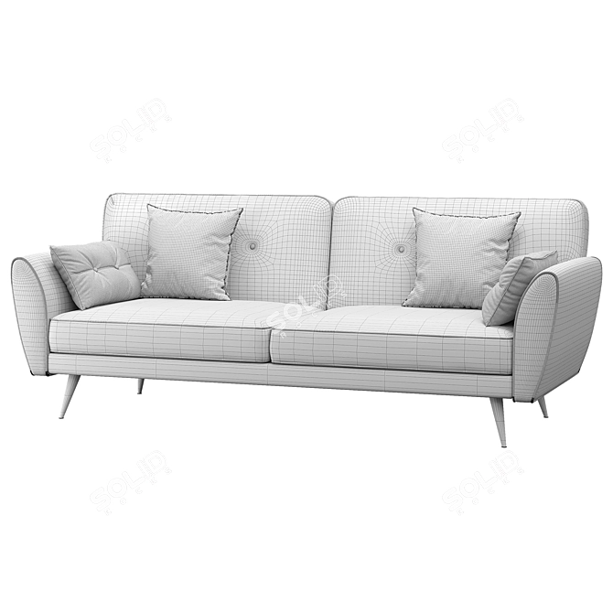 Cozy Edinburgh Beige Sofa Bed 3D model image 3