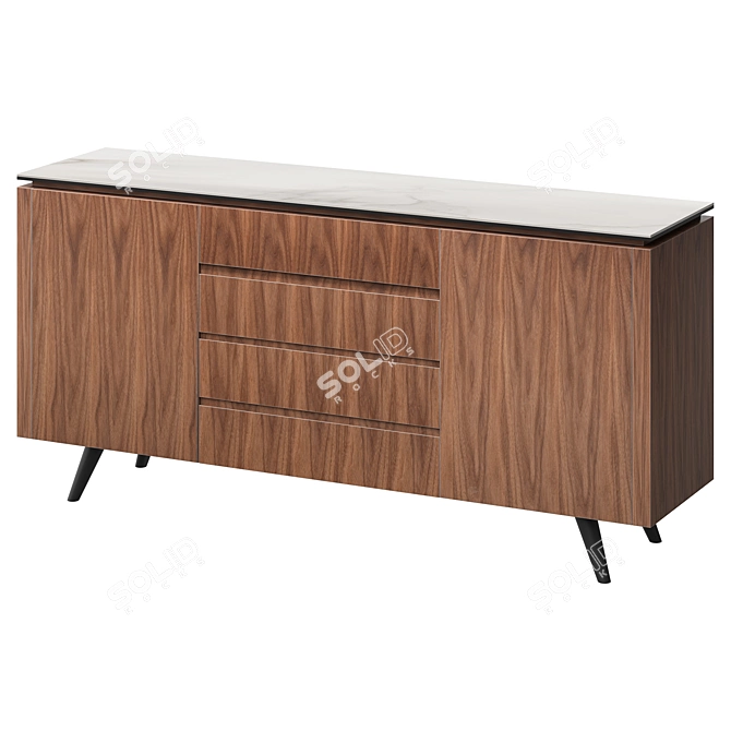 Nottingham Sideboard with Ceramic Top 3D model image 1