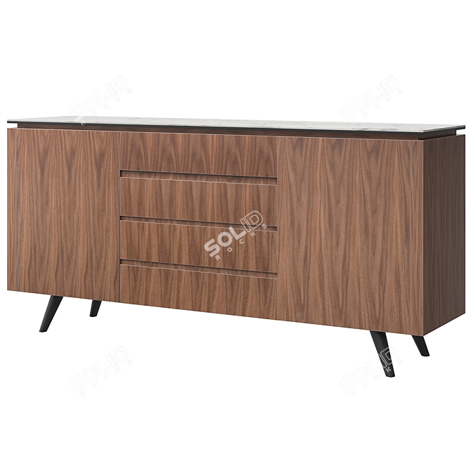 Nottingham Sideboard with Ceramic Top 3D model image 2