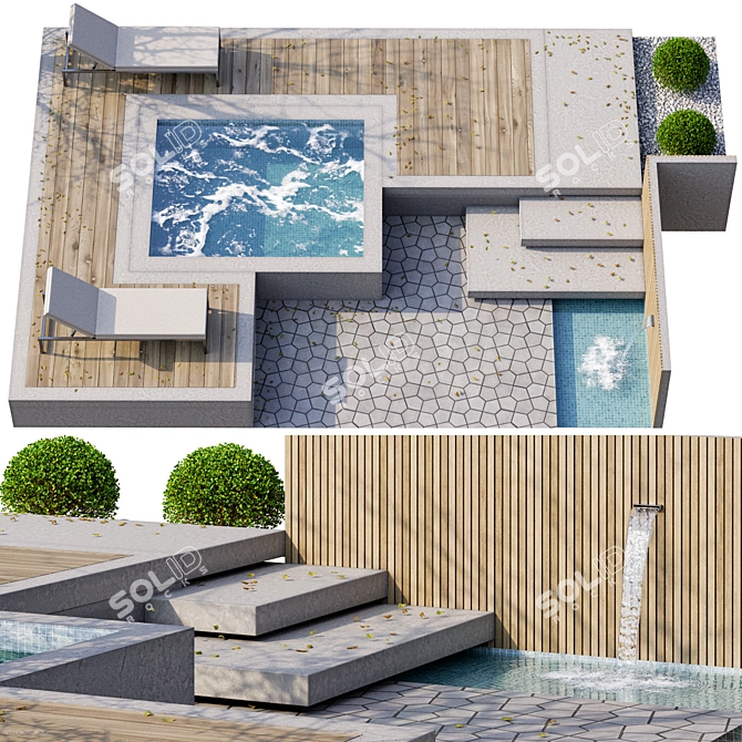 Ultimate Backyard Oasis with Pool 3D model image 1