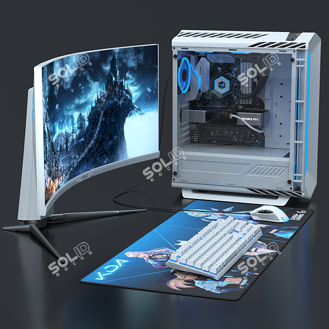 Ultimate Gaming Bundle: PC Gamer Set 3D model image 4