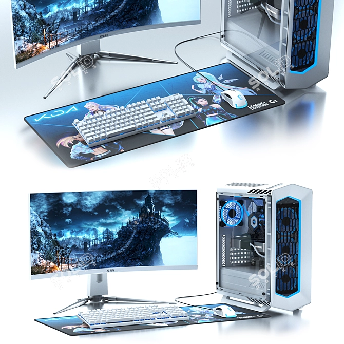 Ultimate Gaming Bundle: PC Gamer Set 3D model image 7