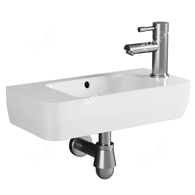 Geberit Selnova Handrinse Basin: White Elegance 3D model image 1