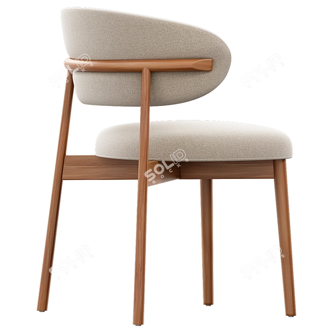 Calligaris Oleandro Wood Chair: Elegant and Functional 3D model image 2