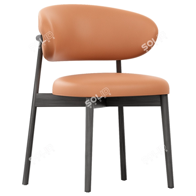 Calligaris Oleandro Wood Chair: Elegant and Functional 3D model image 3