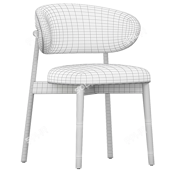 Calligaris Oleandro Wood Chair: Elegant and Functional 3D model image 5