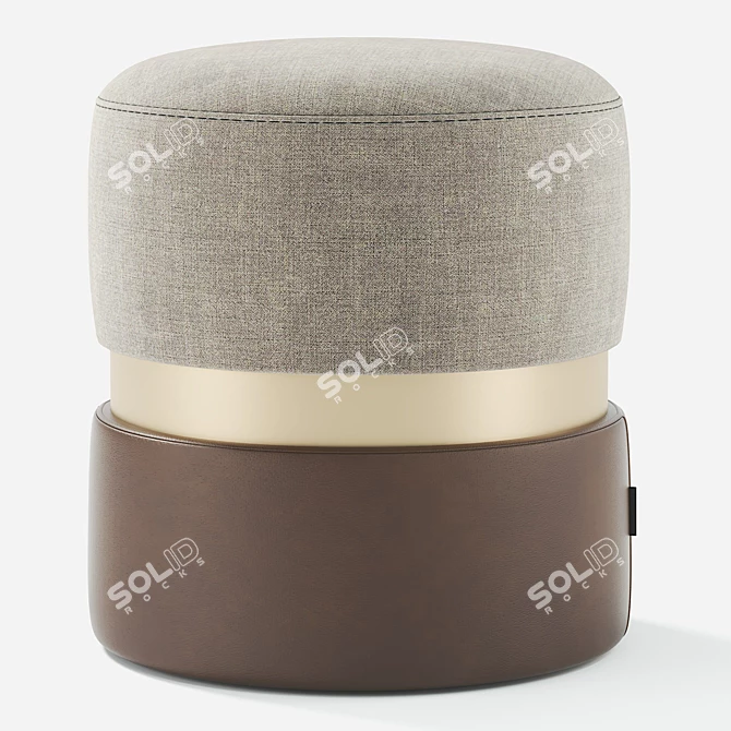 Edson Pouf: Stylish & Versatile Modern Ottoman 3D model image 1