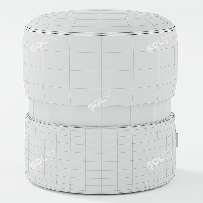 Edson Pouf: Stylish & Versatile Modern Ottoman 3D model image 3