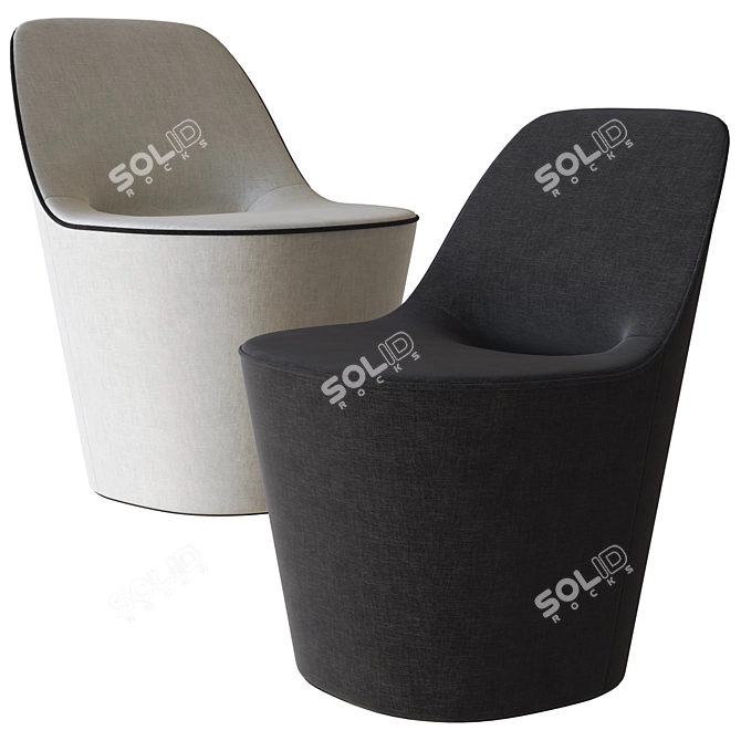 Elegant Eddy Chair: Perfect Blend of Comfort and Style 3D model image 2