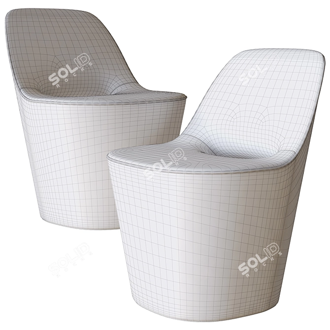 Elegant Eddy Chair: Perfect Blend of Comfort and Style 3D model image 3