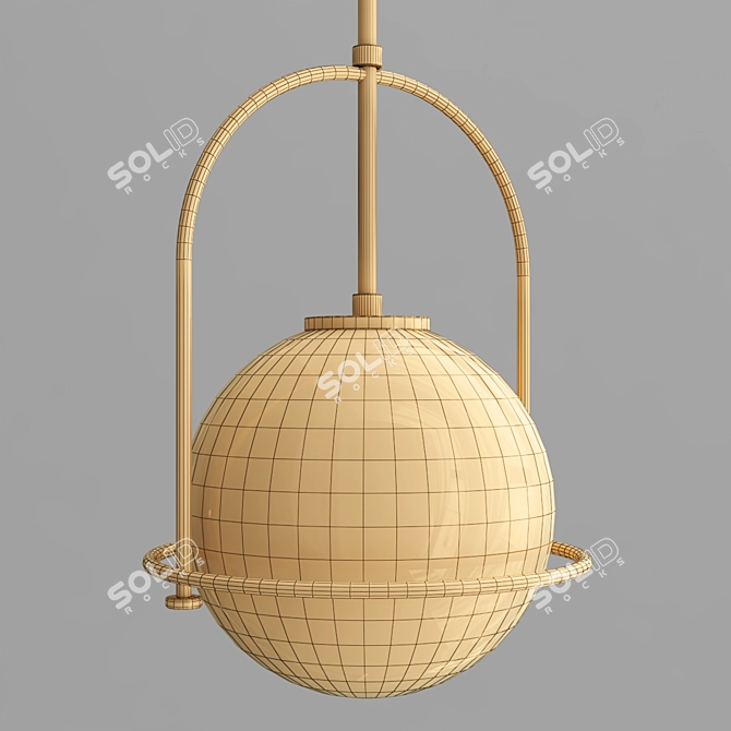 Heritage Brass Somerset Pendant 3D model image 2