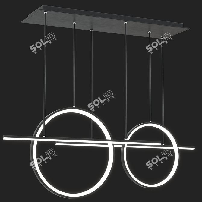 Luminous Lux Ceiling Chandelier 3D model image 2