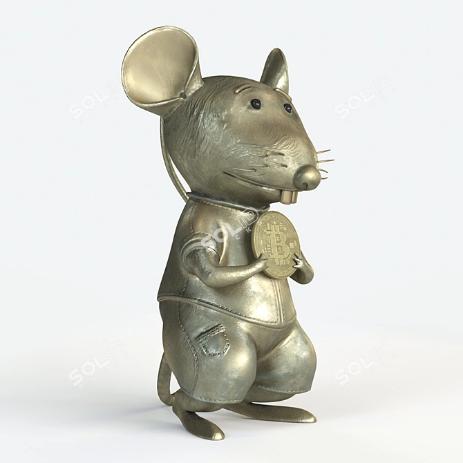 Crypto Rat: Bitcoin's Lucky Find 3D model image 1