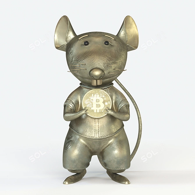 Crypto Rat: Bitcoin's Lucky Find 3D model image 2