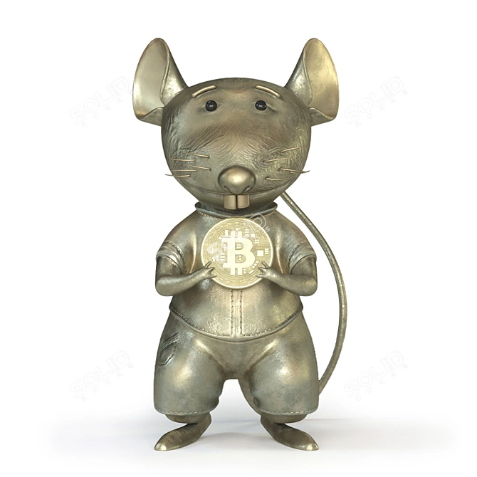 Crypto Rat: Bitcoin's Lucky Find 3D model image 9